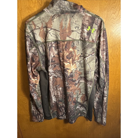Under Armour RealTree Pullover Large Camo Loose Heat Gear Scent Control 1/4 Zip - Picture 6 of 8
